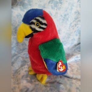 Retired Vintage 1999 Jabber The Parrot Ty Beanie Buddy